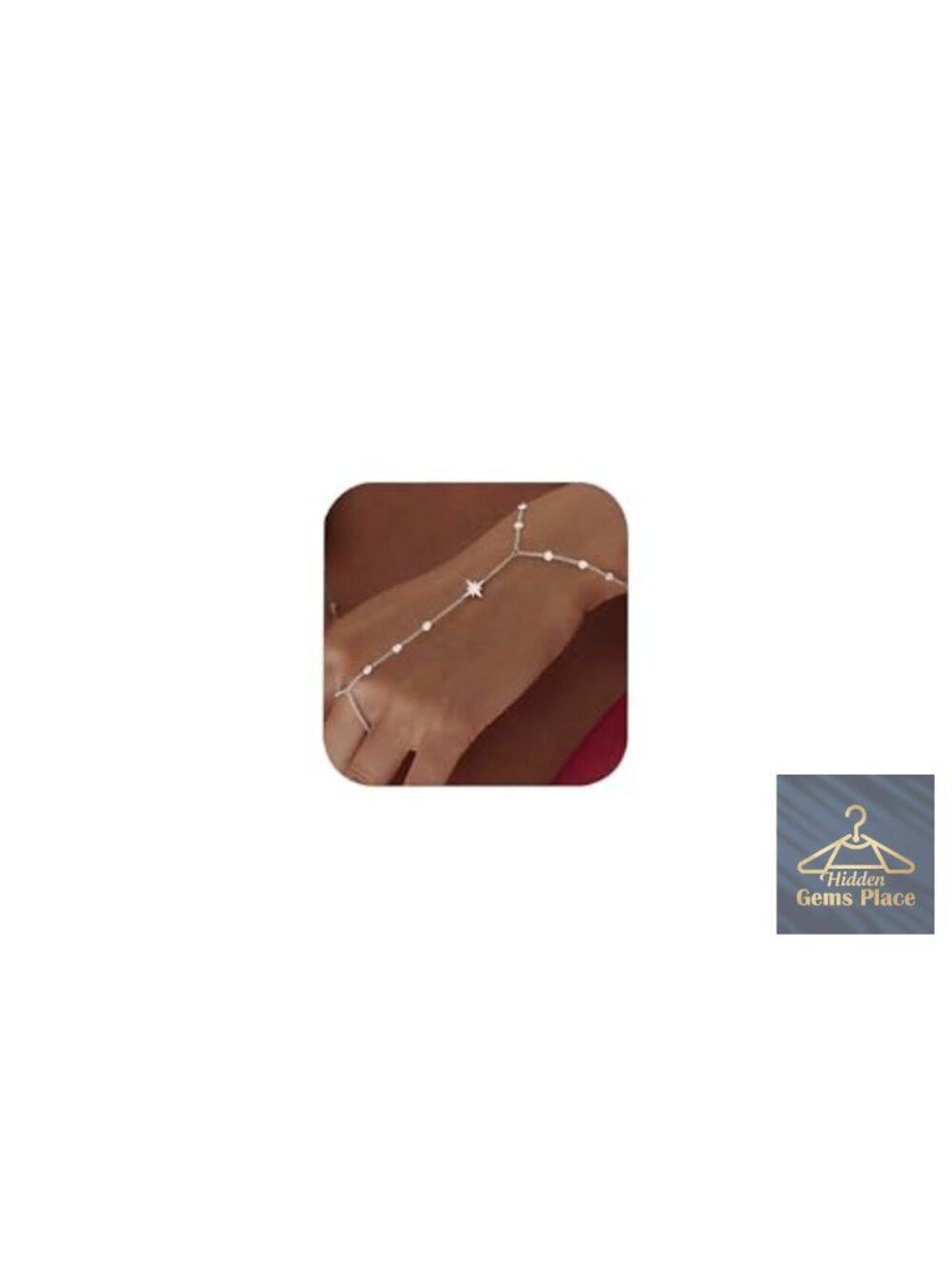 Ring Hand Chain Bracelet Non Tarnish Star Dainty Link Bracelet